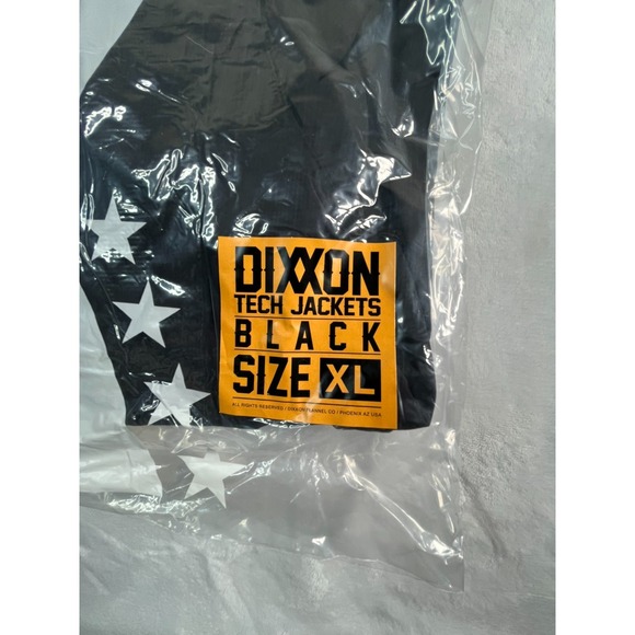 NWT DIXXON Mens XL Tech Jacket Black Hooded Rain Windbreaker Zippered Pockets - Picture 12 of 13